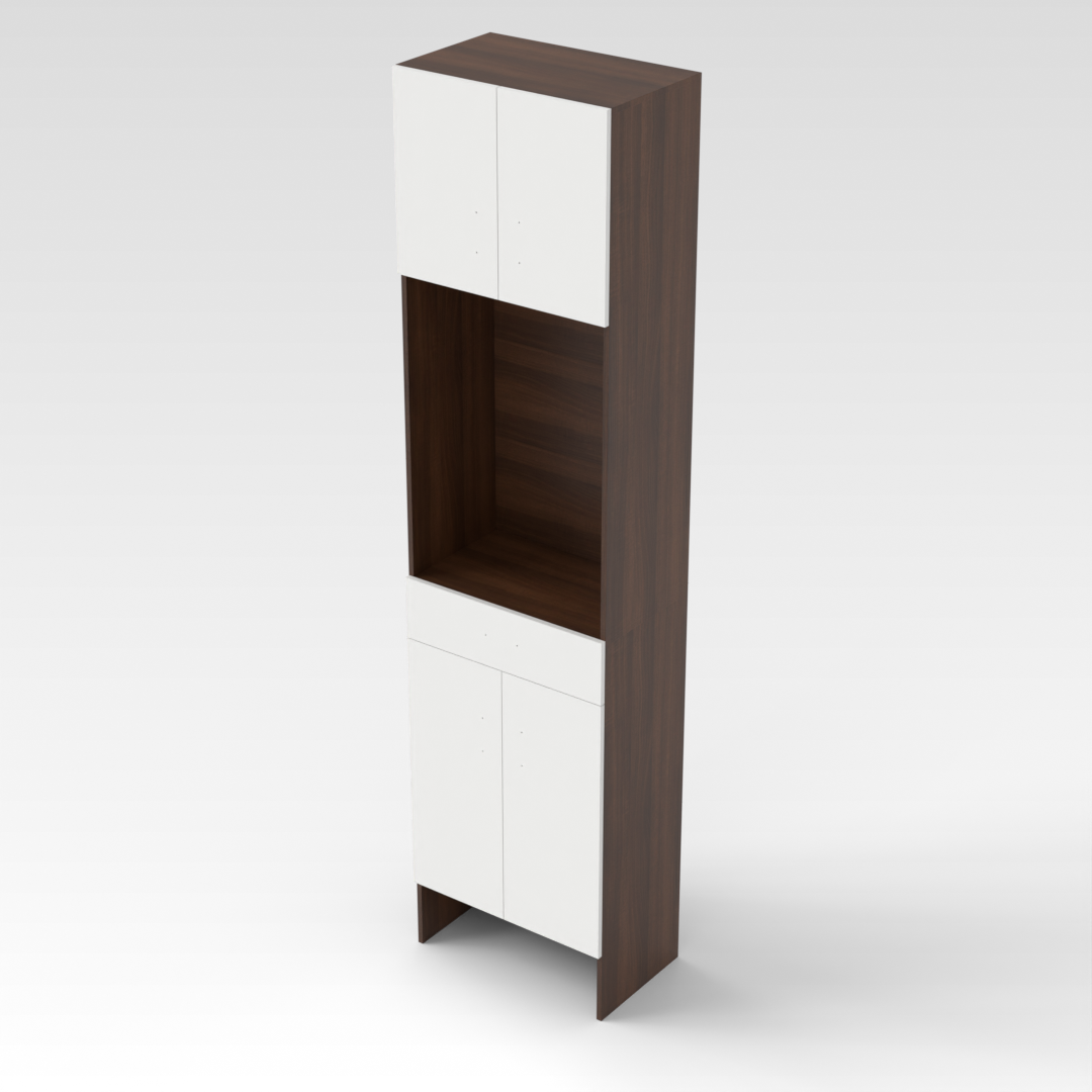 Prairie Oak & Warm White Shoe Cabinet