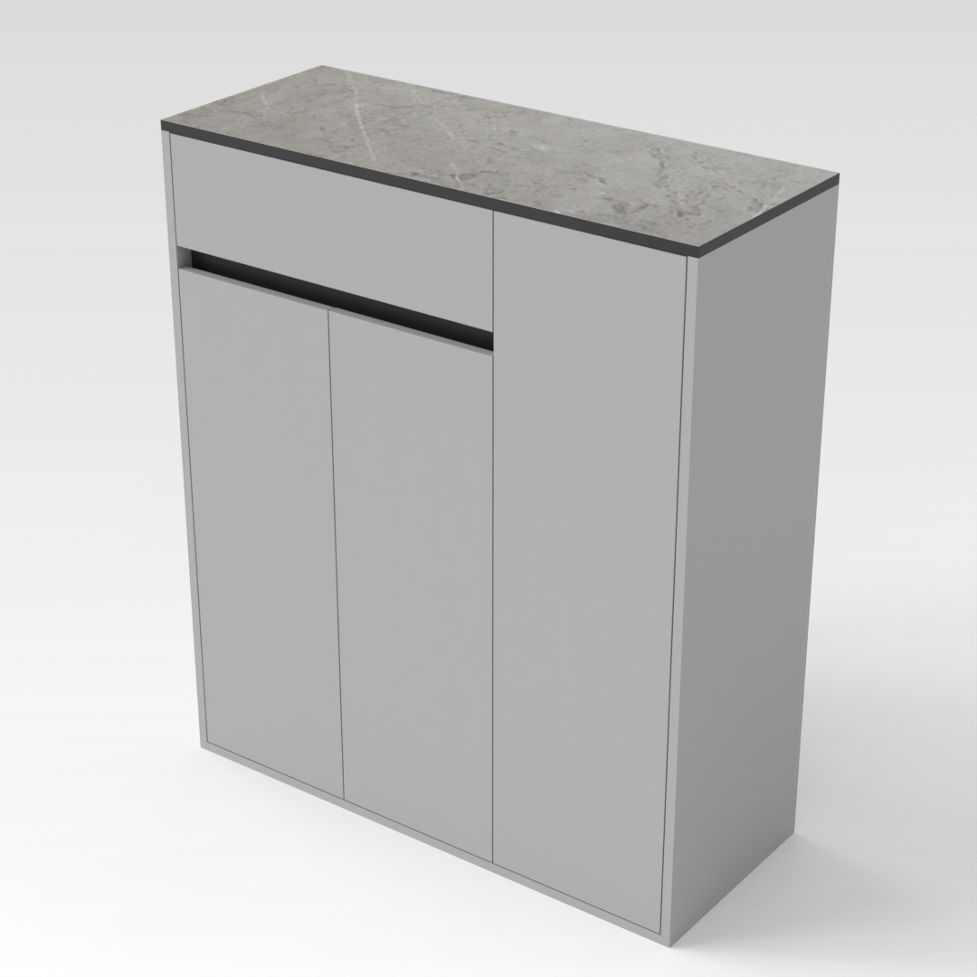 Light Gray Shoe Cabinet