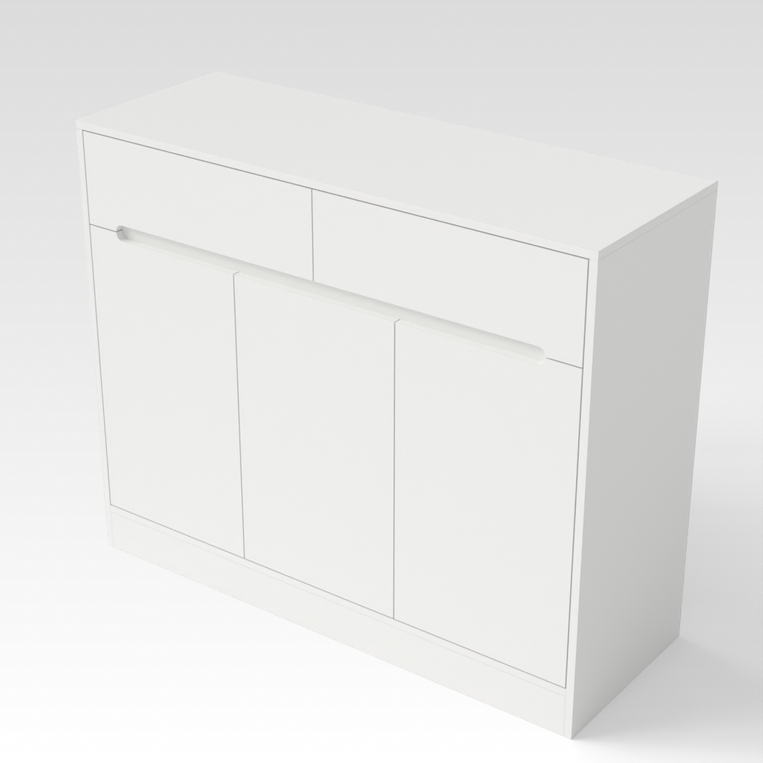 Warm White Shoe Cabinet