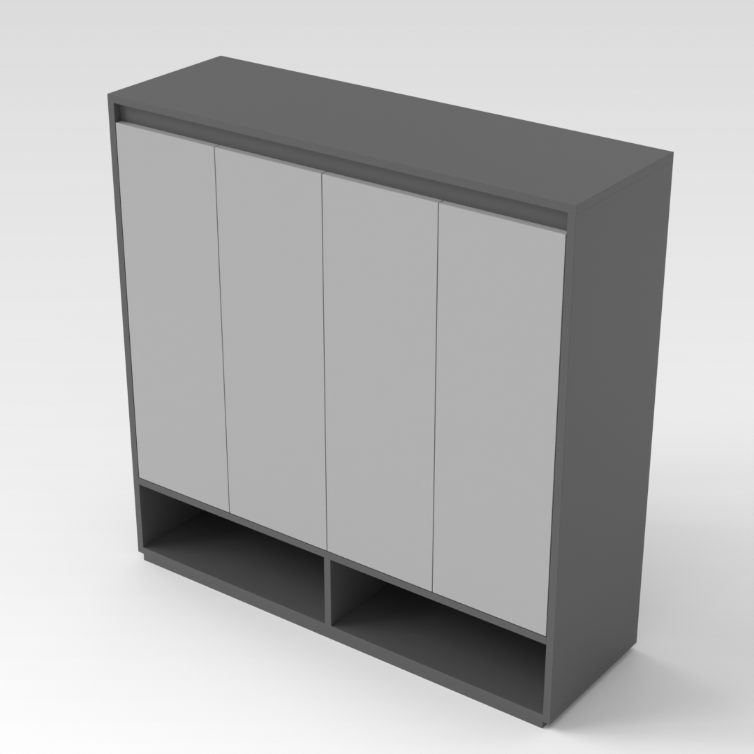 Sky Gray & Light Gray Shoe Cabinet