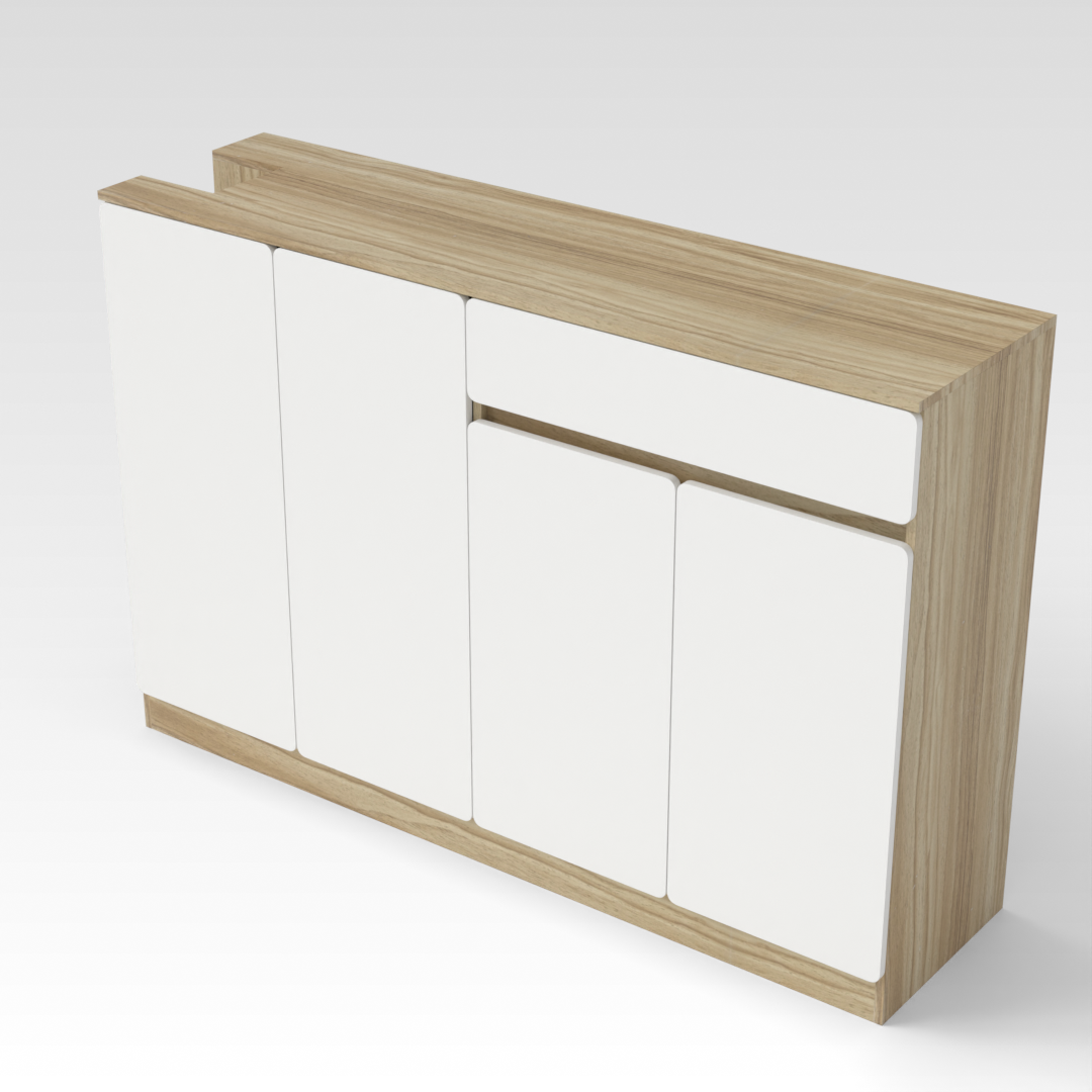 Country Oak Shoe Cabinet