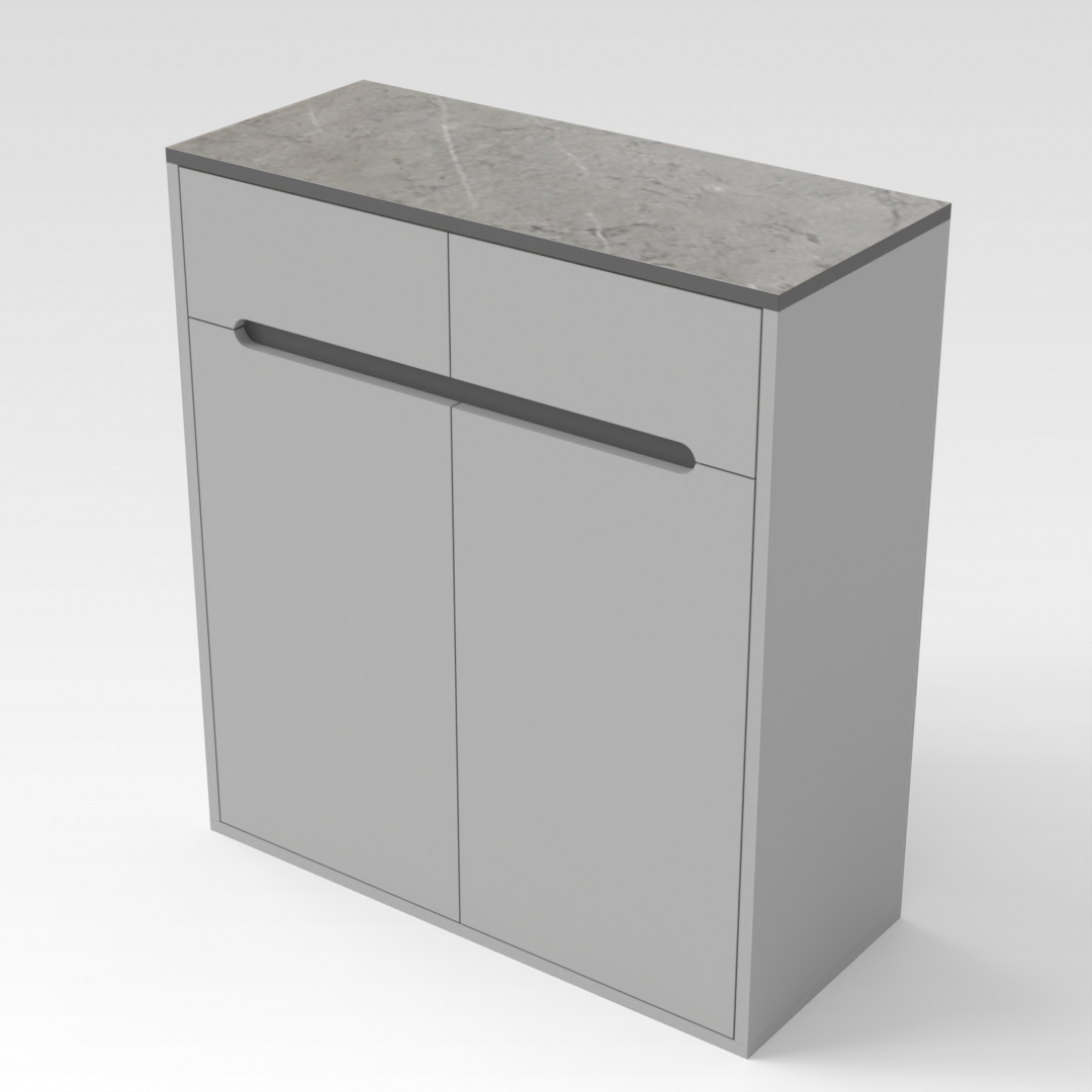 Light Gray & Sky Gray Shoe Cabinet