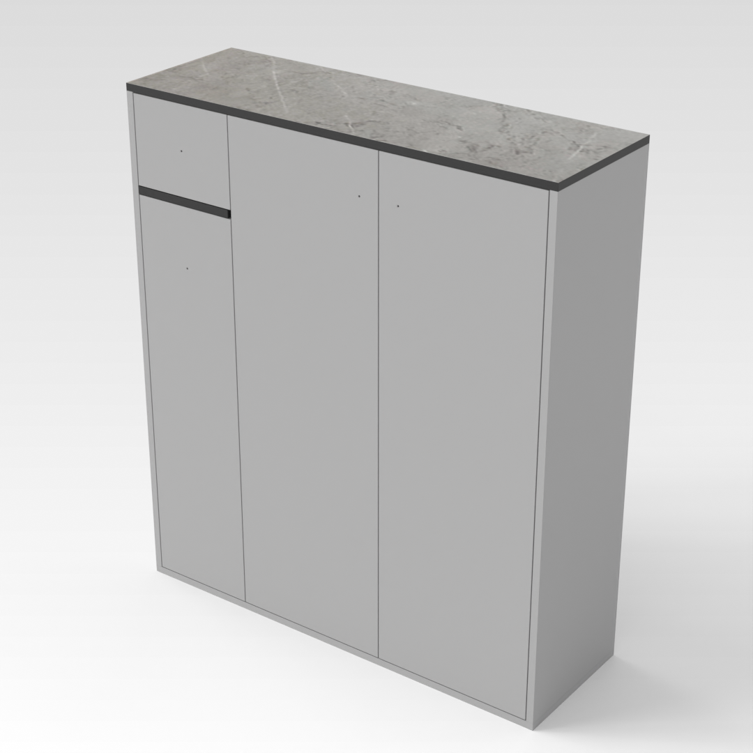 Light Gray Shoe Cabinet
