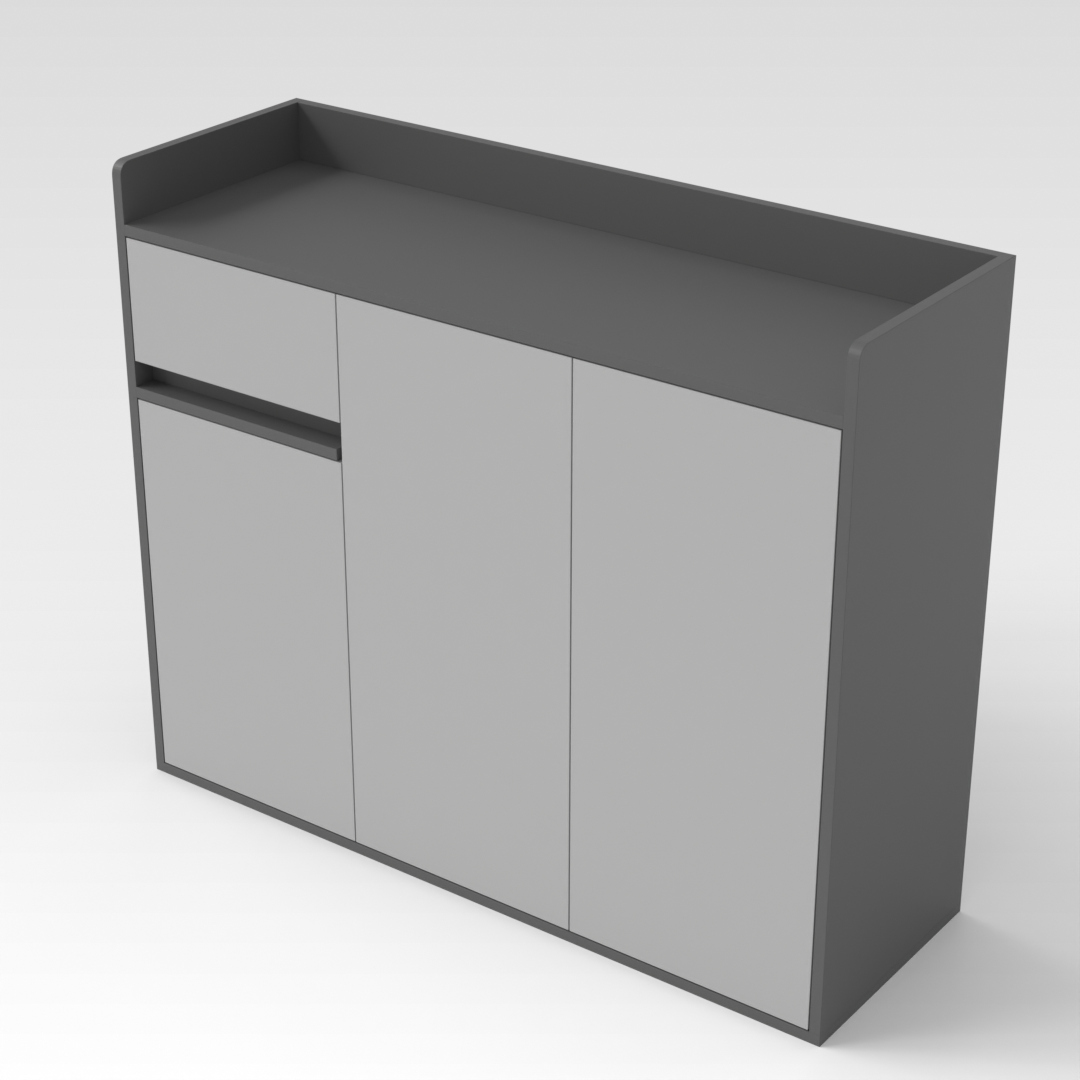 Sky Gray Shoe Cabinet