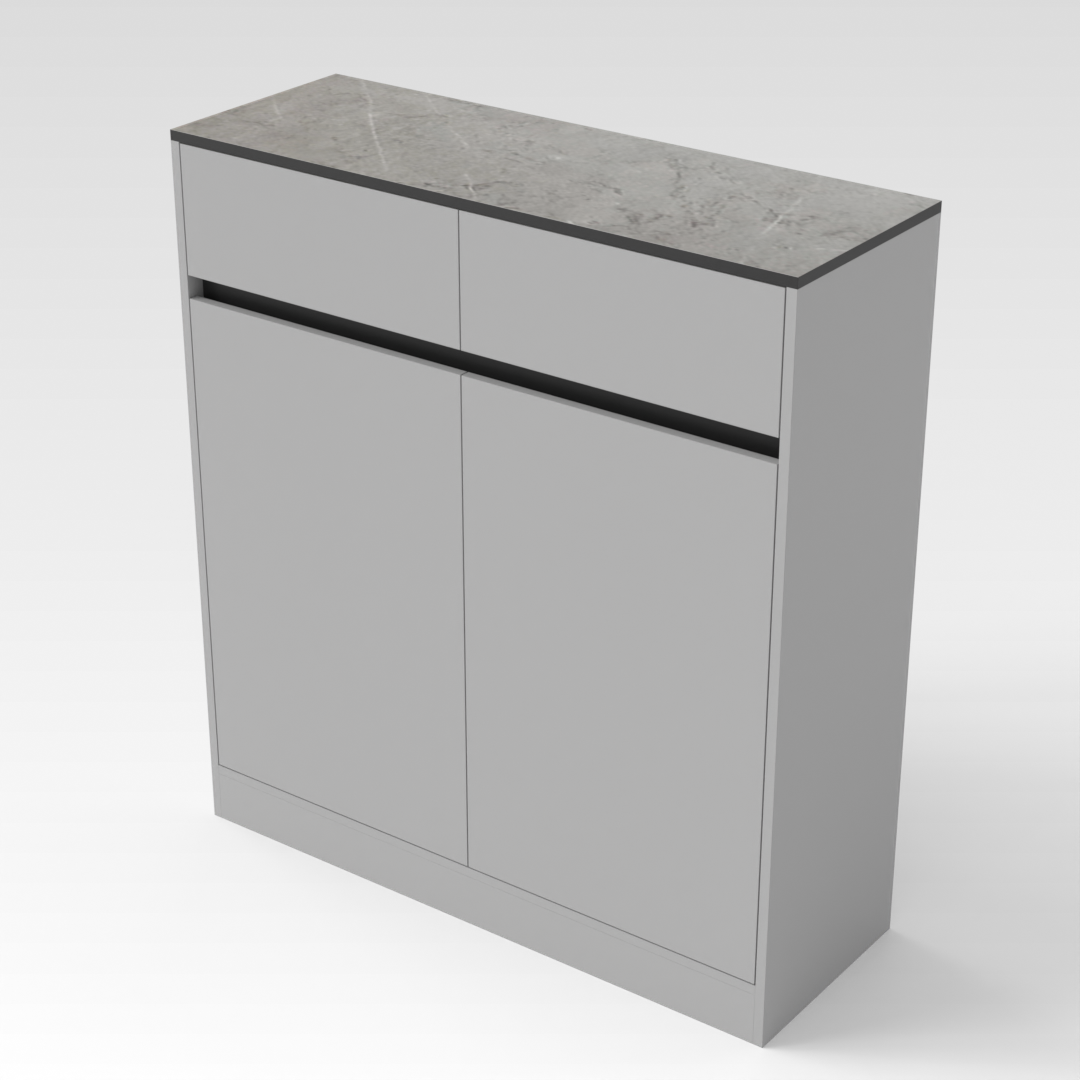 Light Gray Shoe Cabinet