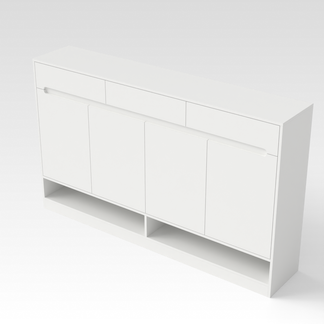 Warm White Shoe Cabinet