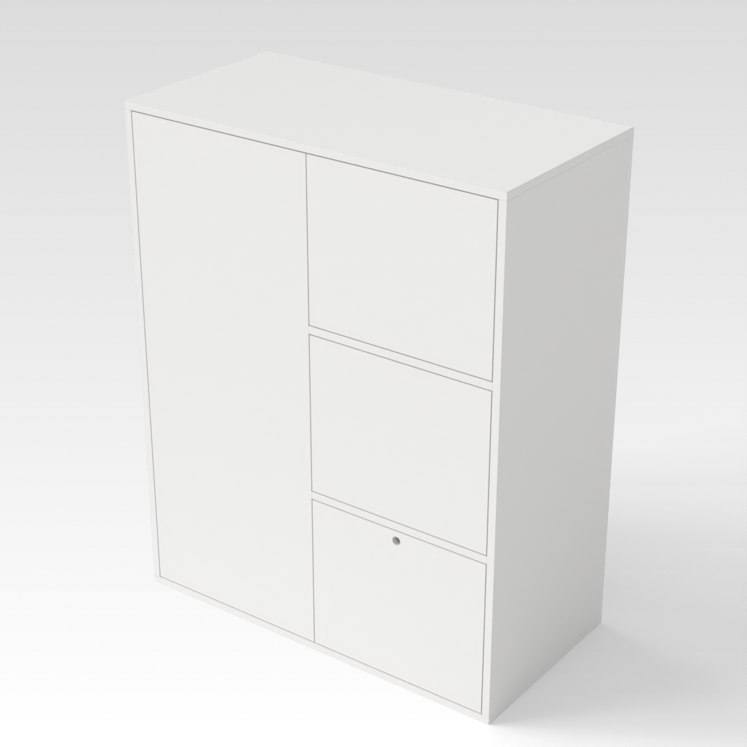 Warm White Shoe Cabinet