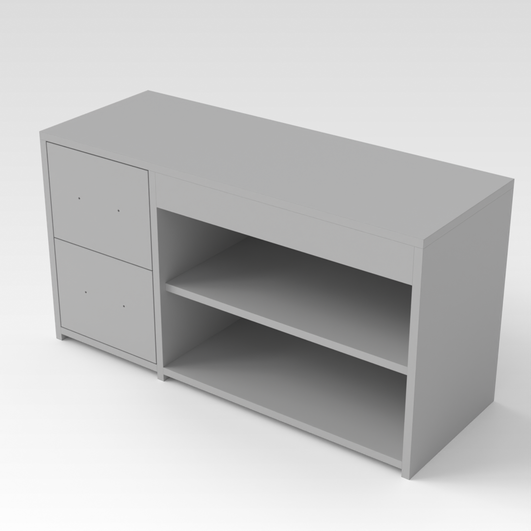 Light Gray Drawer Cabinet