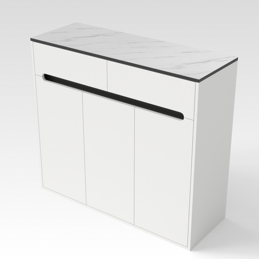 Warm White Shoe Cabinet