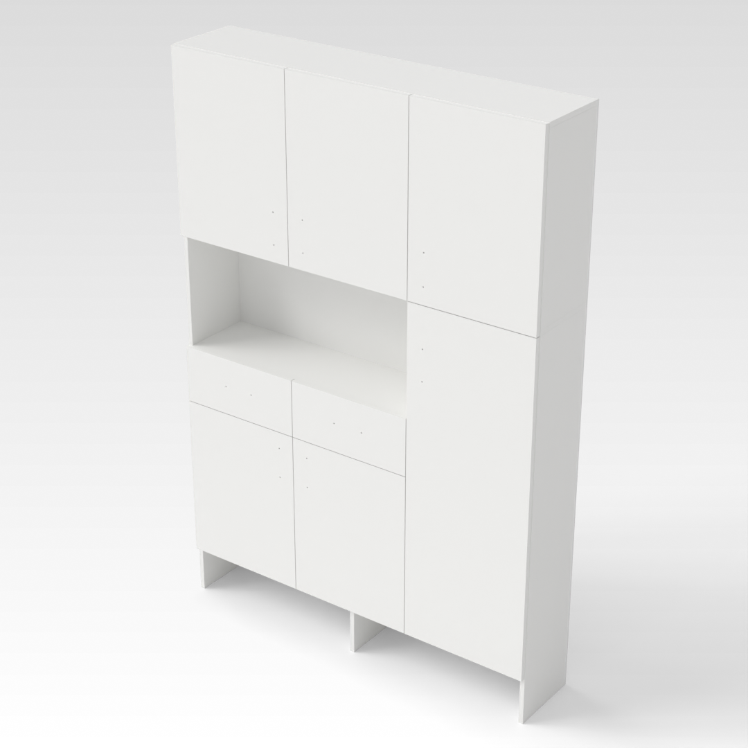 Warm White Entryway Cabinet