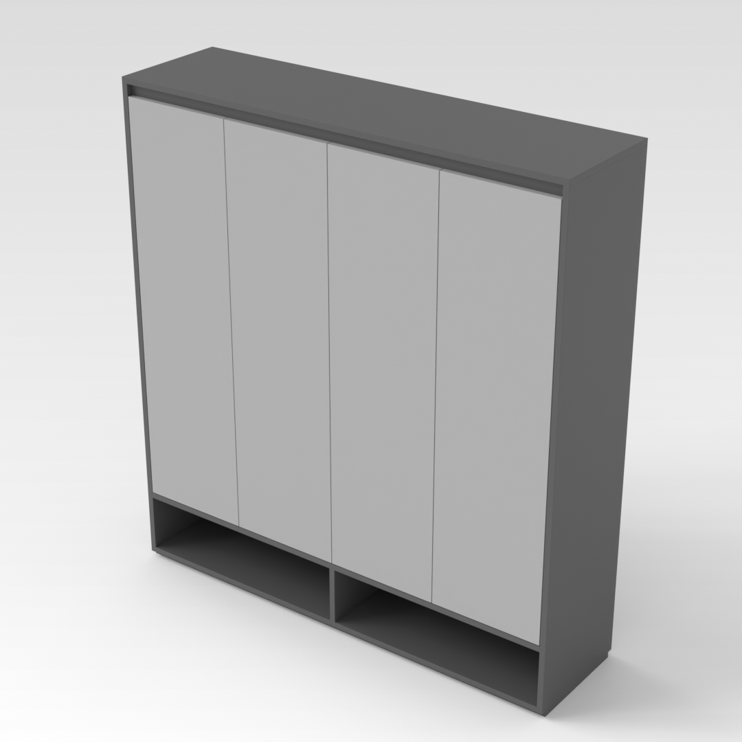 Sky Gray & Light Gray Shoe Cabinet