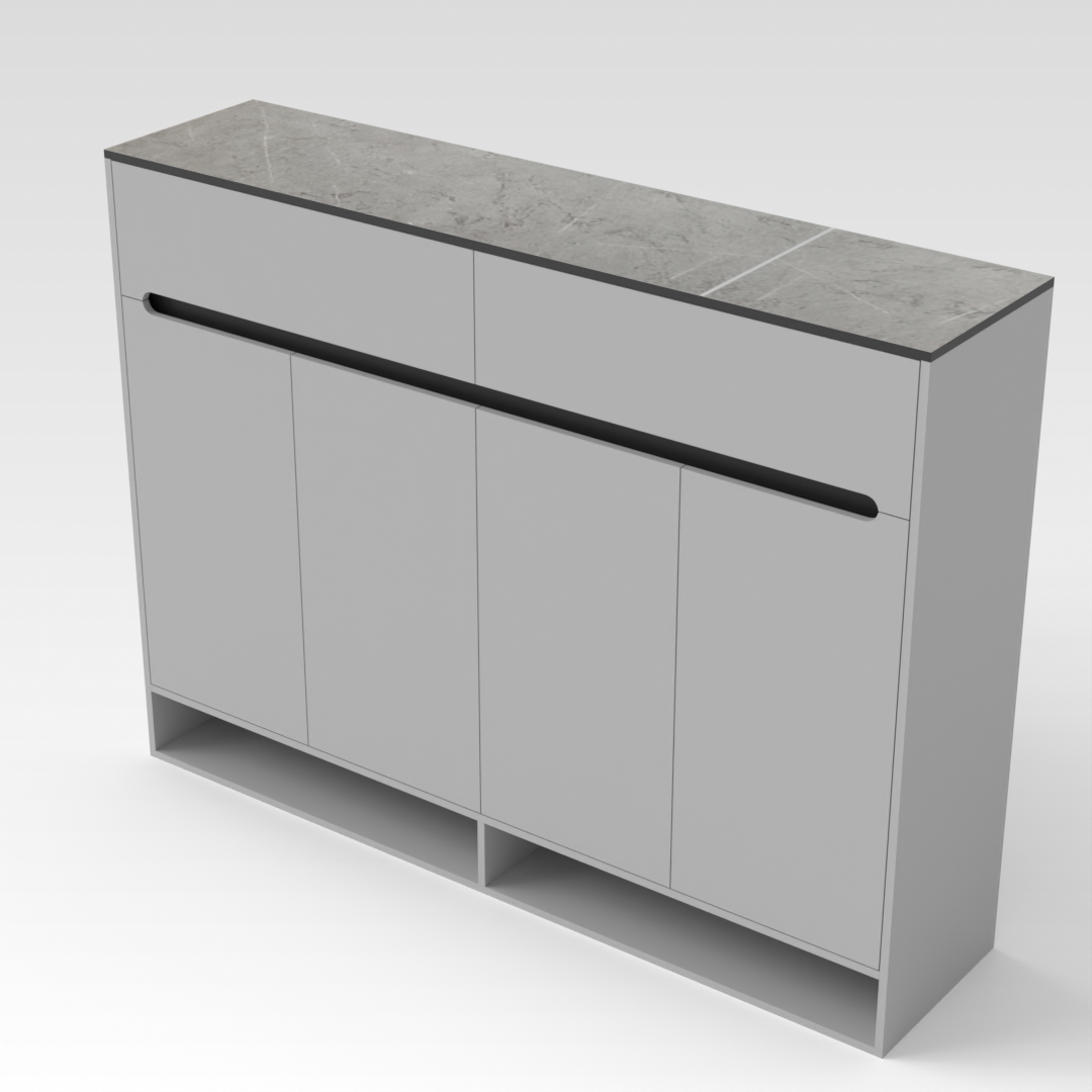 Light Gray Shoe Cabinet