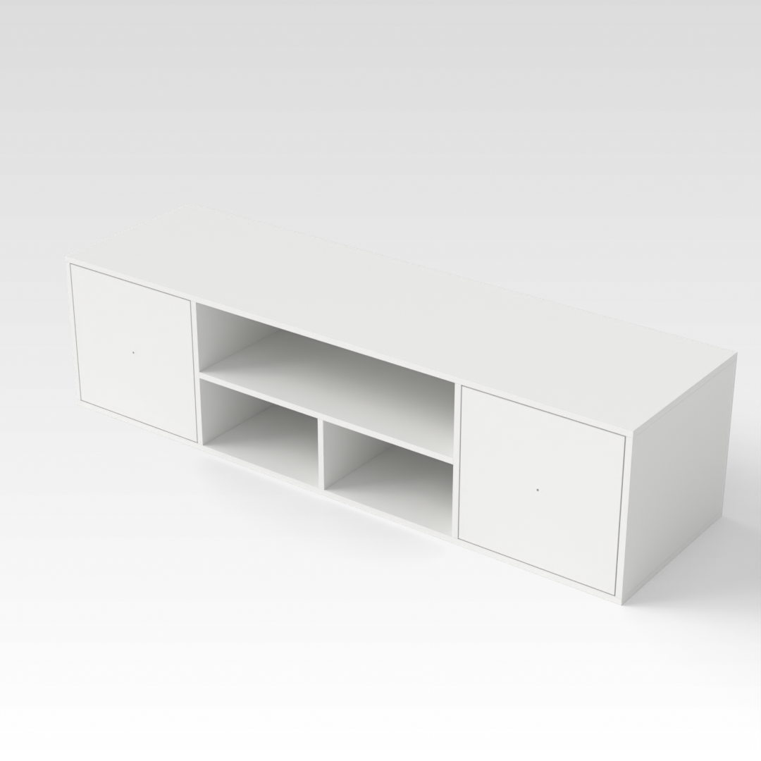 Warm White TV Stand