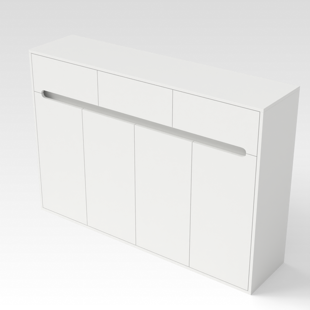 Warm White Shoe Cabinet