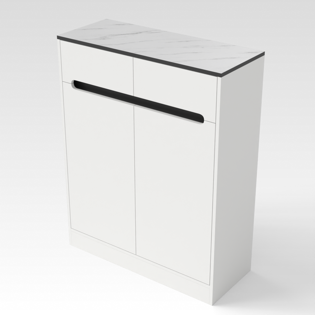 Warm White Shoe Cabinet