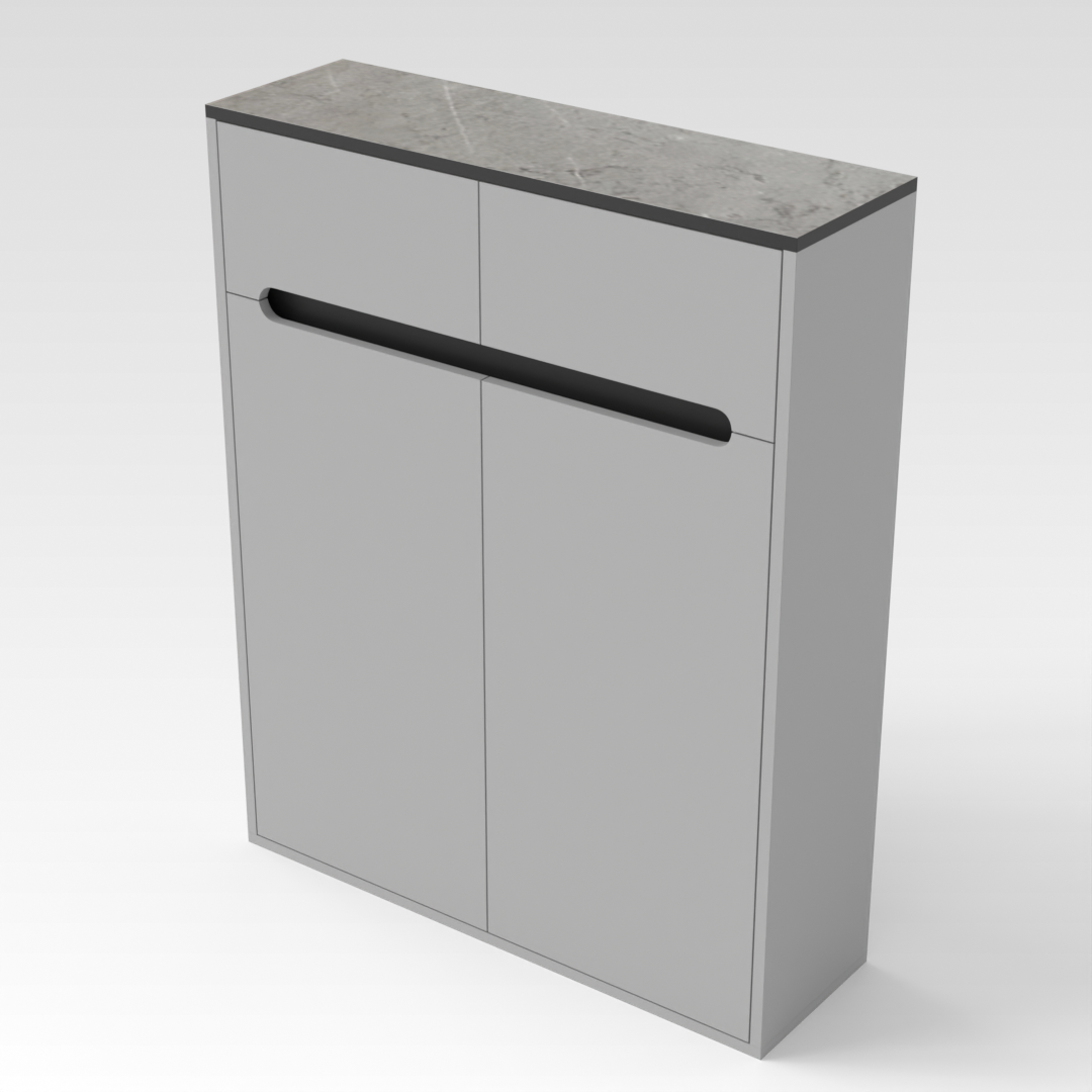 Light Gray Shoe Cabinet