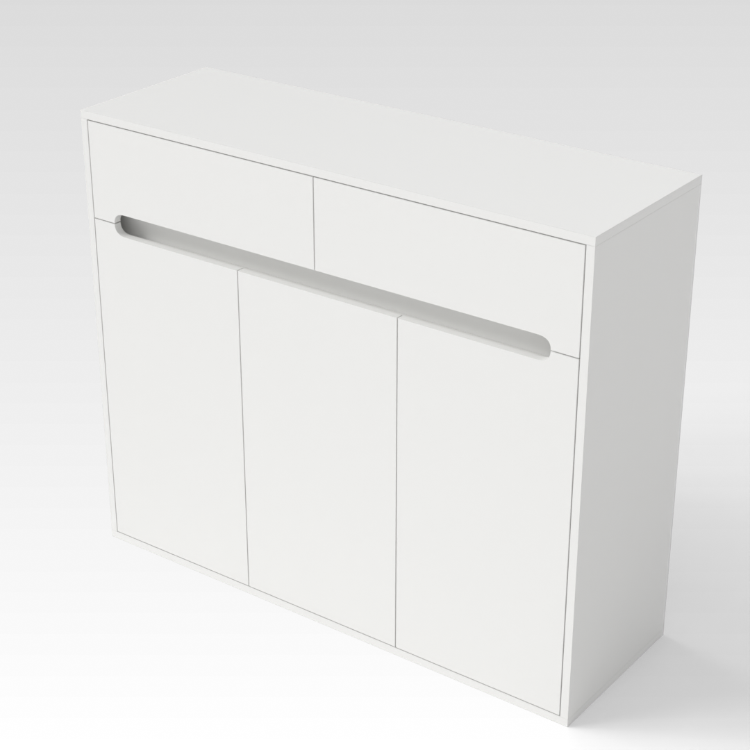 Warm White Shoe Cabinet