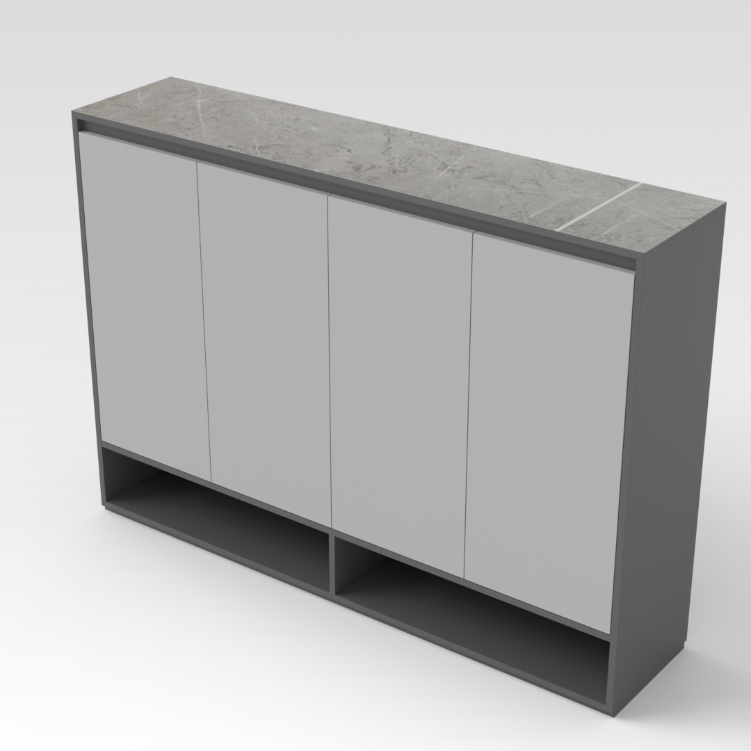 Sky Gray & Light Gray Shoe Cabinet