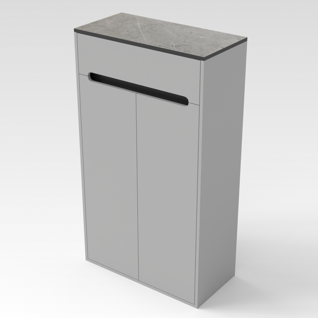 Light Gray Shoe Cabinet