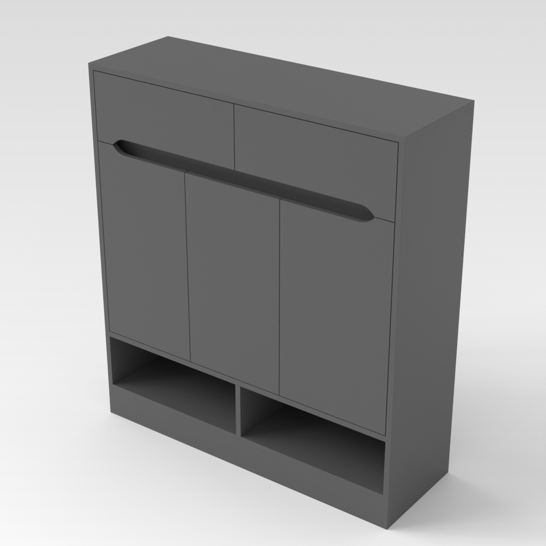 Sky Gray Shoe Cabinet