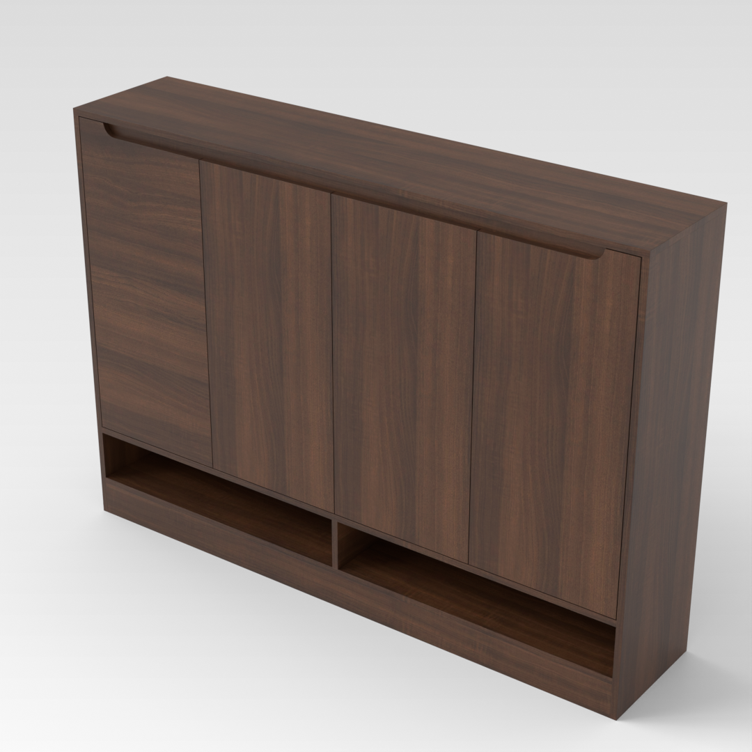 Prairie Oak Shoe Cabinet