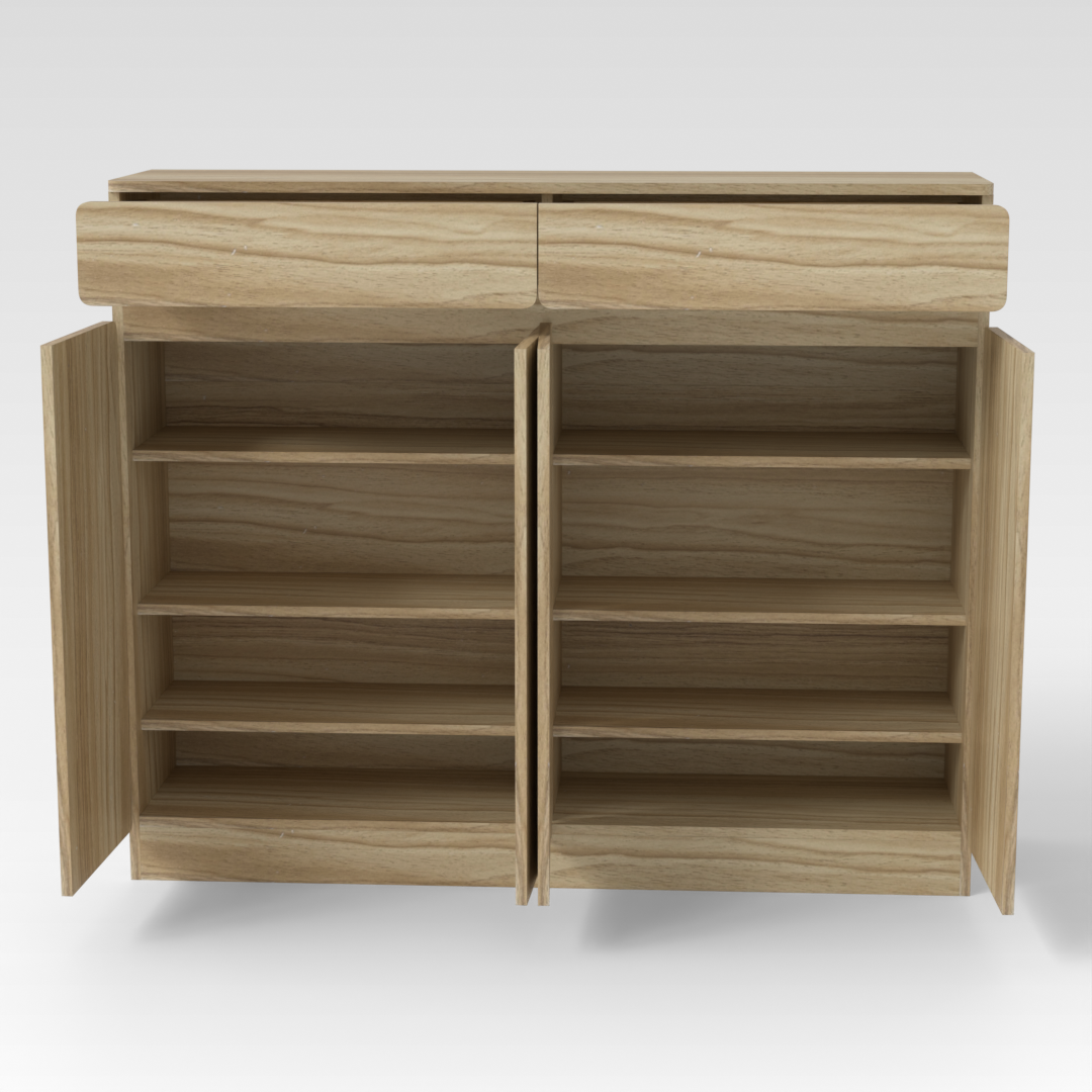 Country Oak Shoe Cabinet