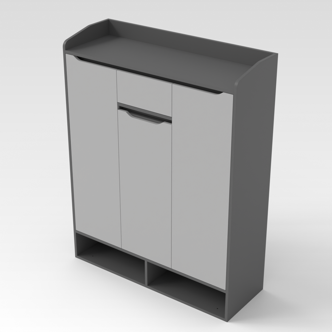 Sky Gray & Light Gray Sideboard