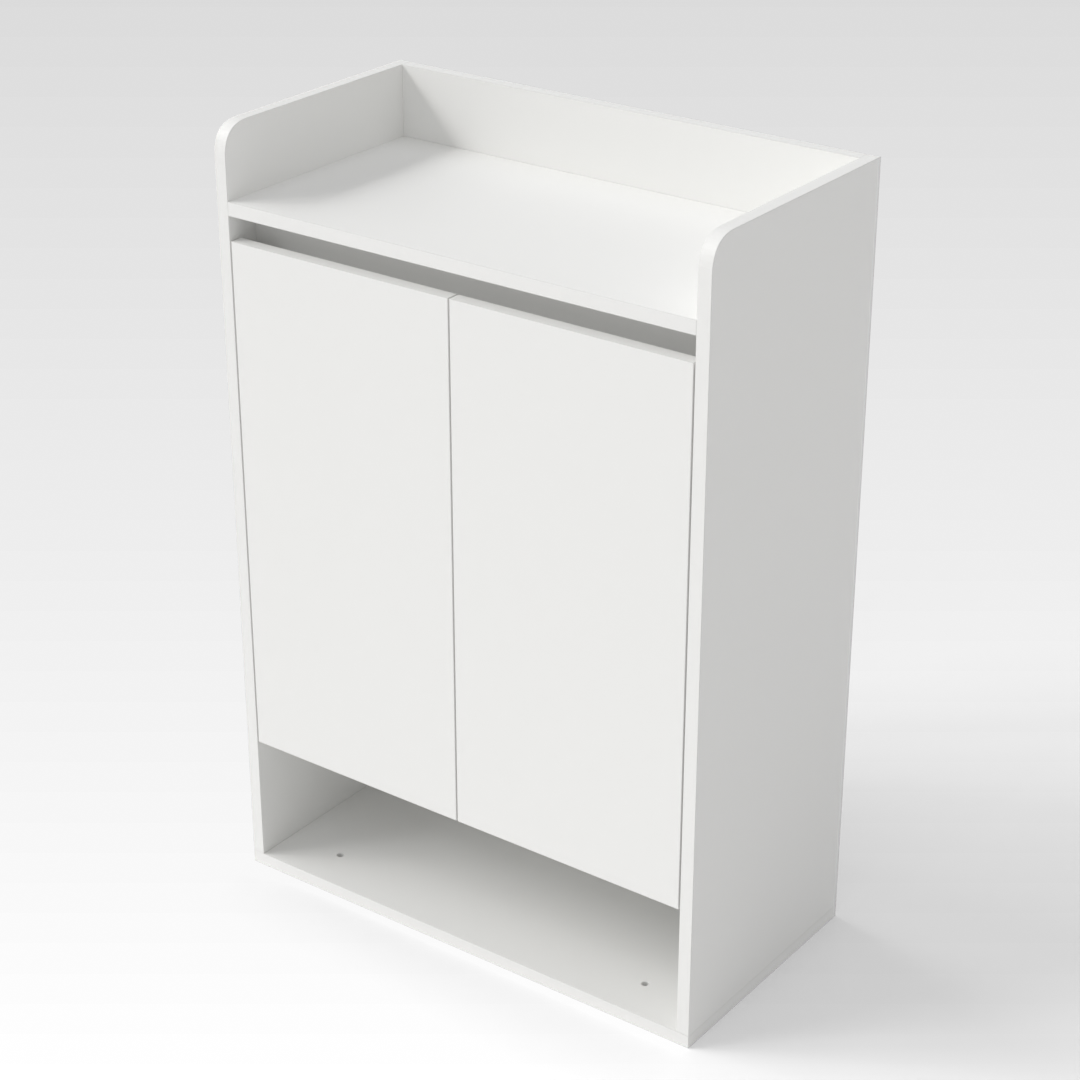 Warm White Shoe Cabinet