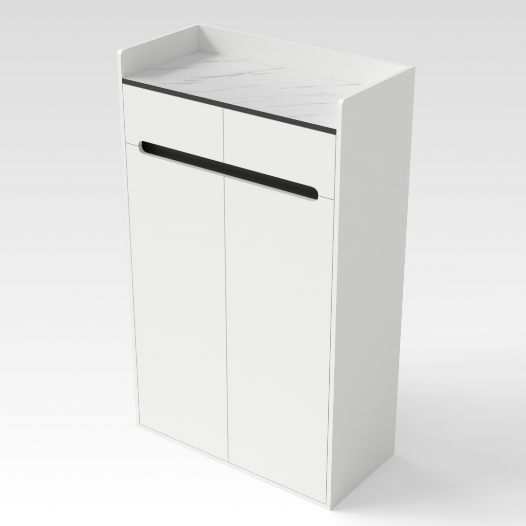 Warm White Shoe Cabinet