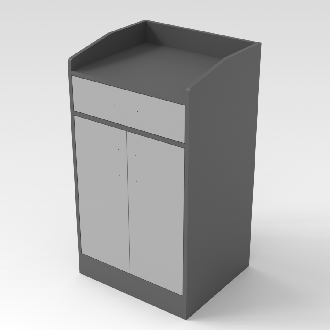 Sky Gray & Light Gray Shoe Cabinet