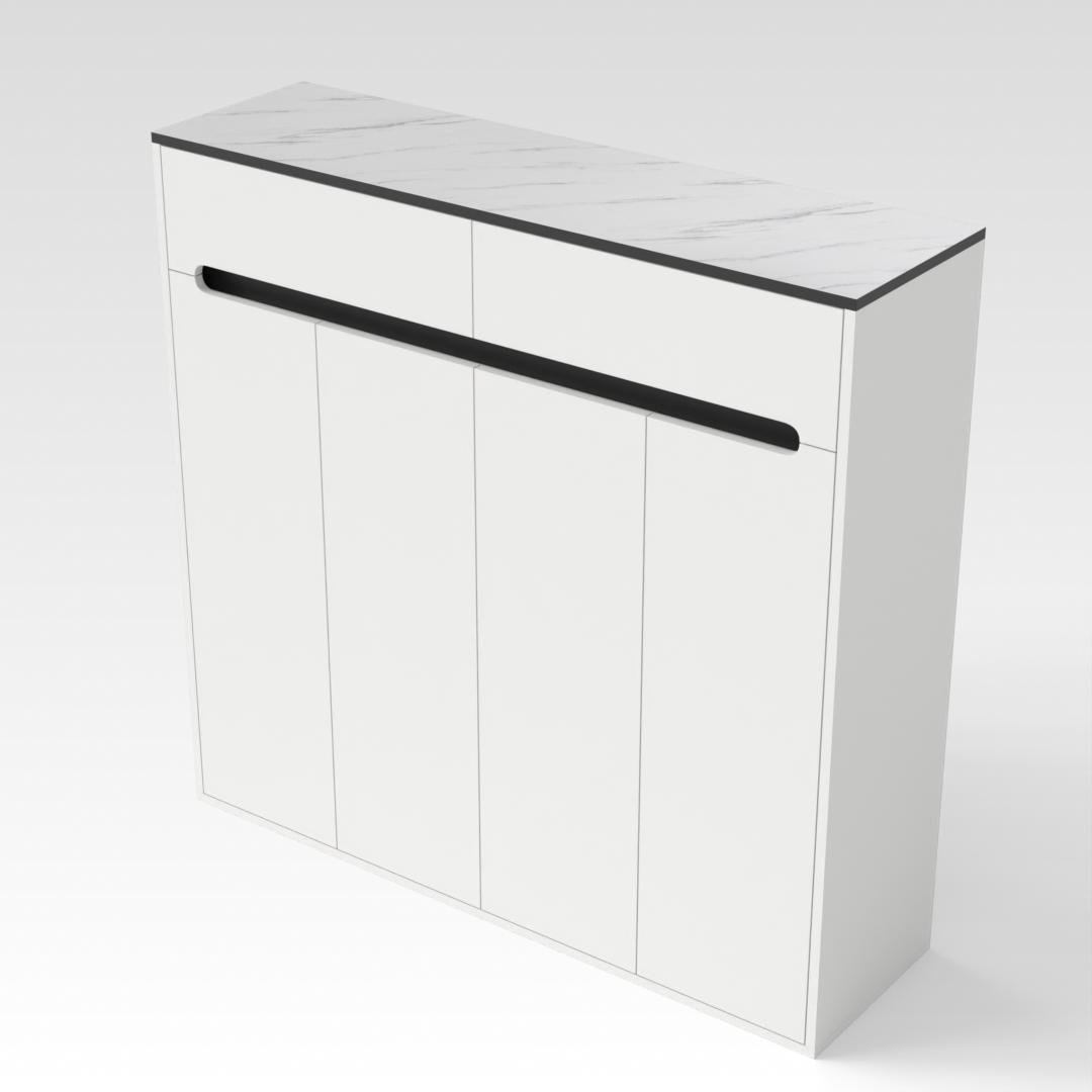 Warm White Shoe Cabinet