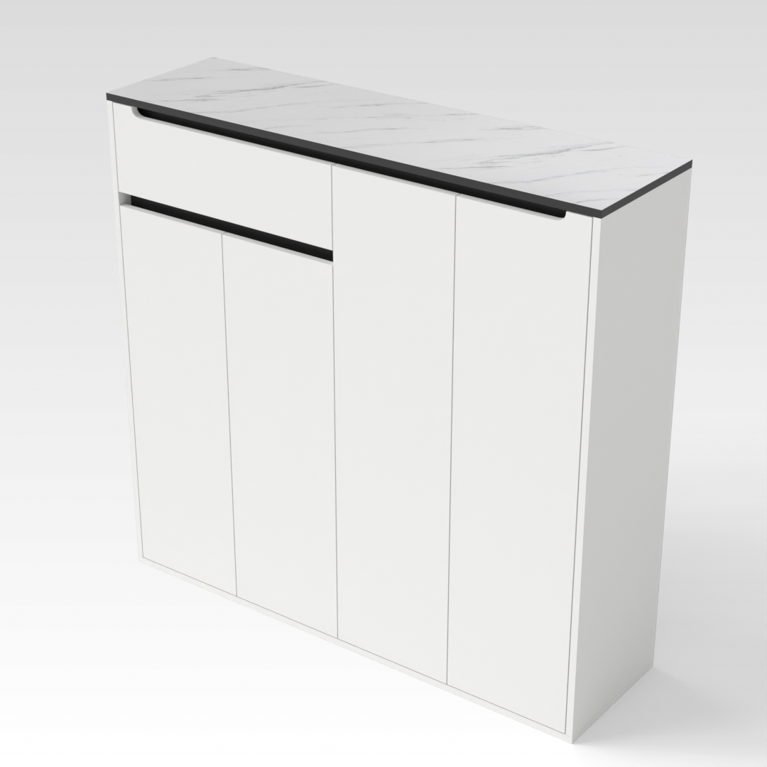 Warm White Shoe Cabinet