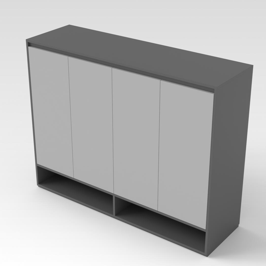 Sky Gray & Light Gray Shoe Cabinet