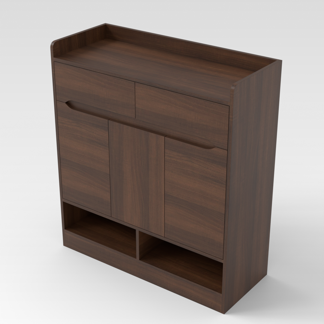 Prairie Oak Shoe Cabinet