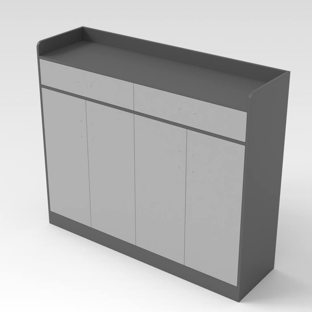 Sky Gray & Light Gray Shoe Cabinet