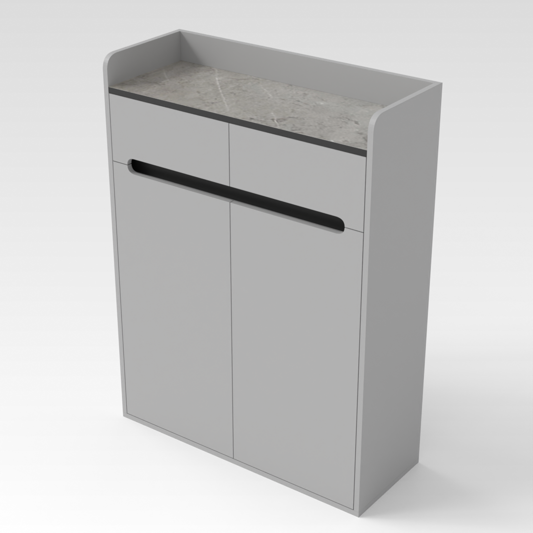Light Gray Shoe Cabinet