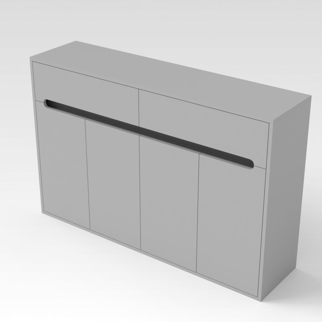 Light Gray Shoe Cabinet