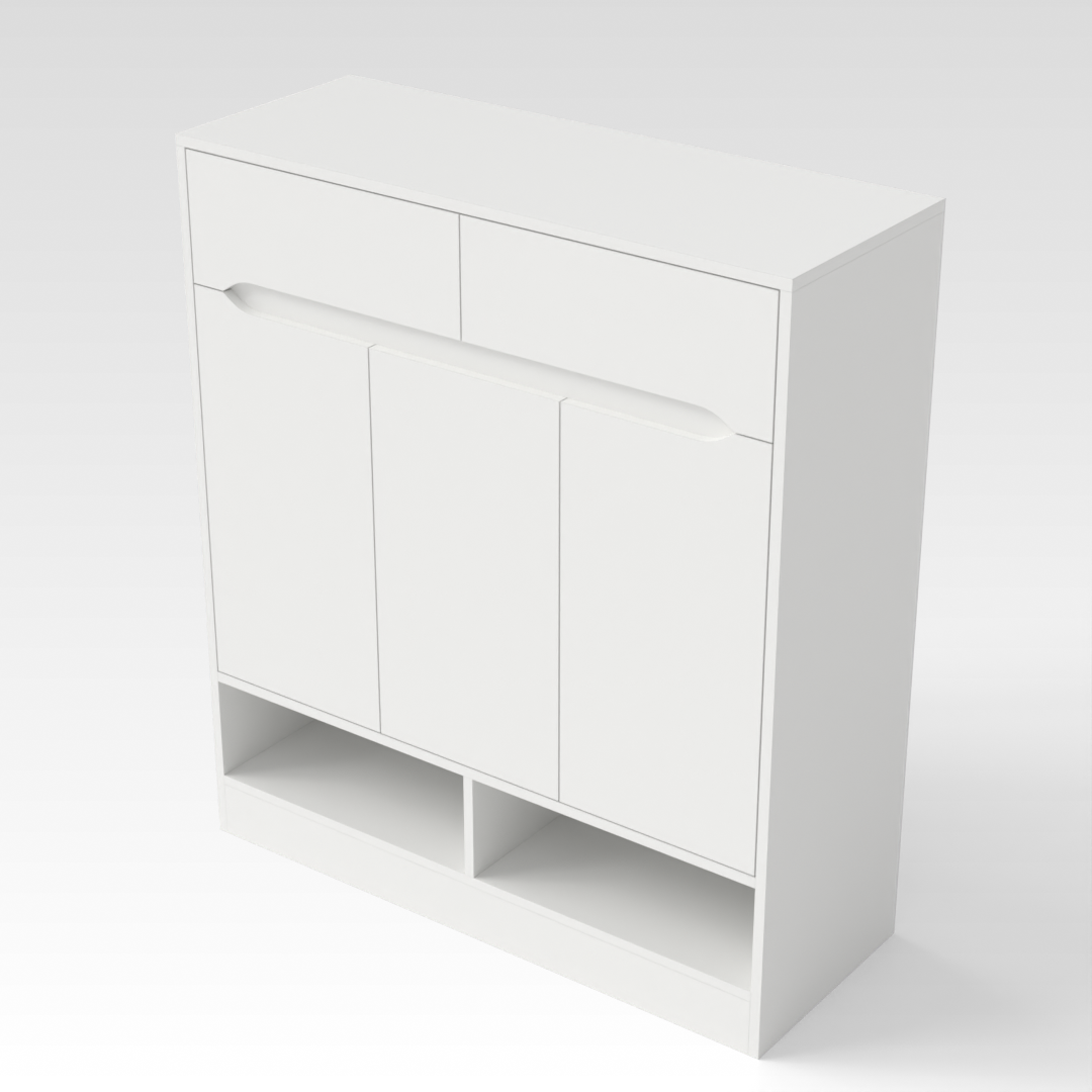 Warm White Shoe Cabinet