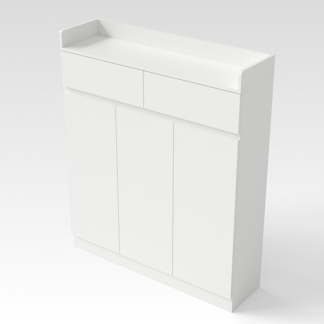 Warm White Shoe Cabinet
