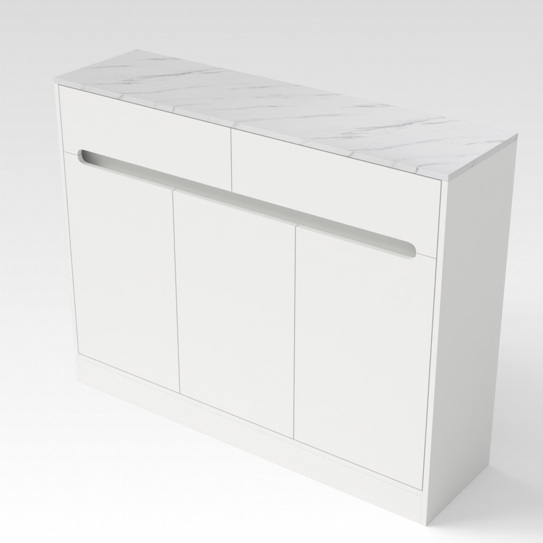 Warm White Shoe Cabinet