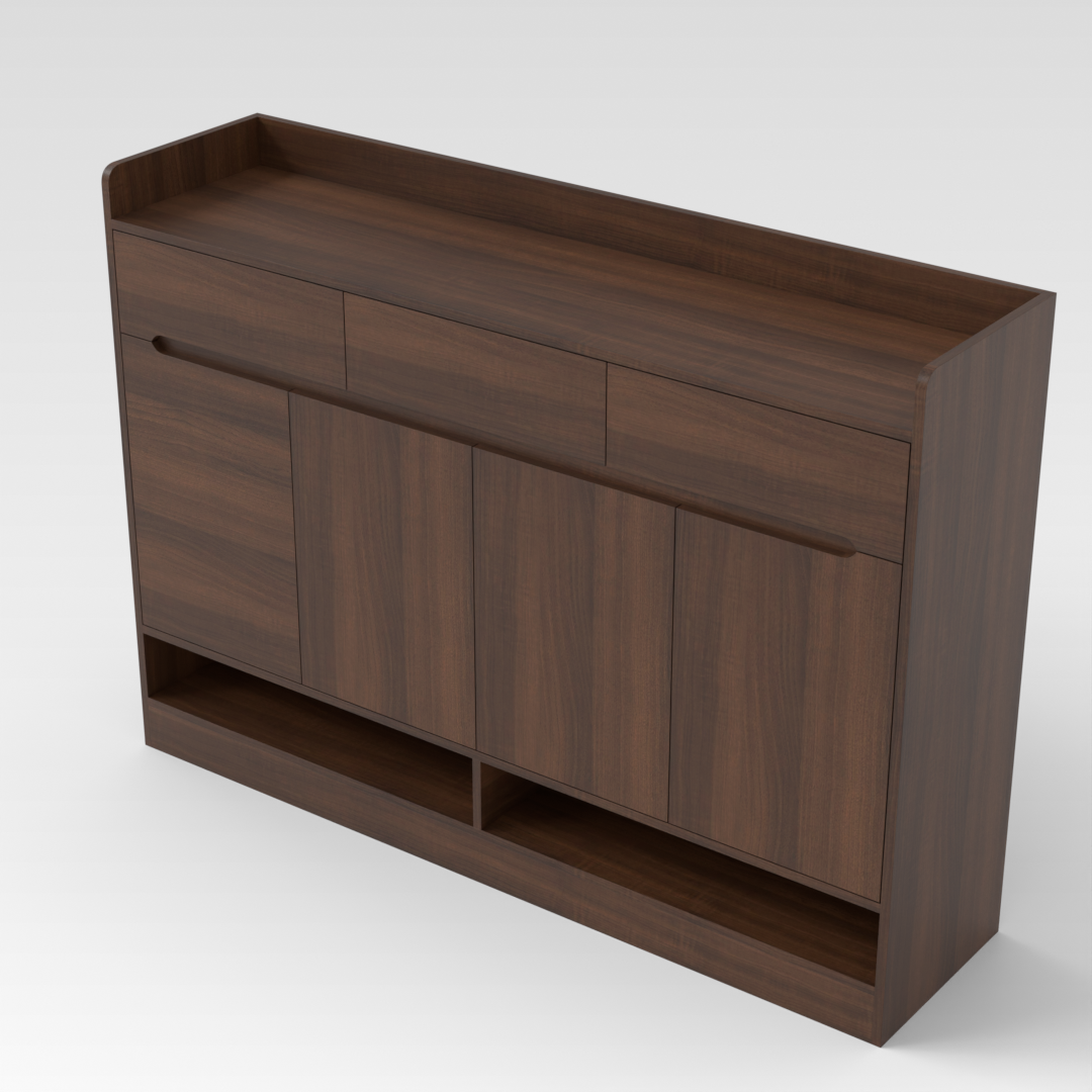 Prairie Oak Shoe Cabinet