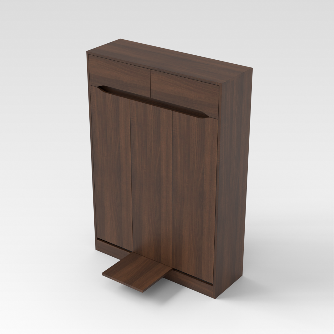 Prairie Oak Shoe Cabinet
