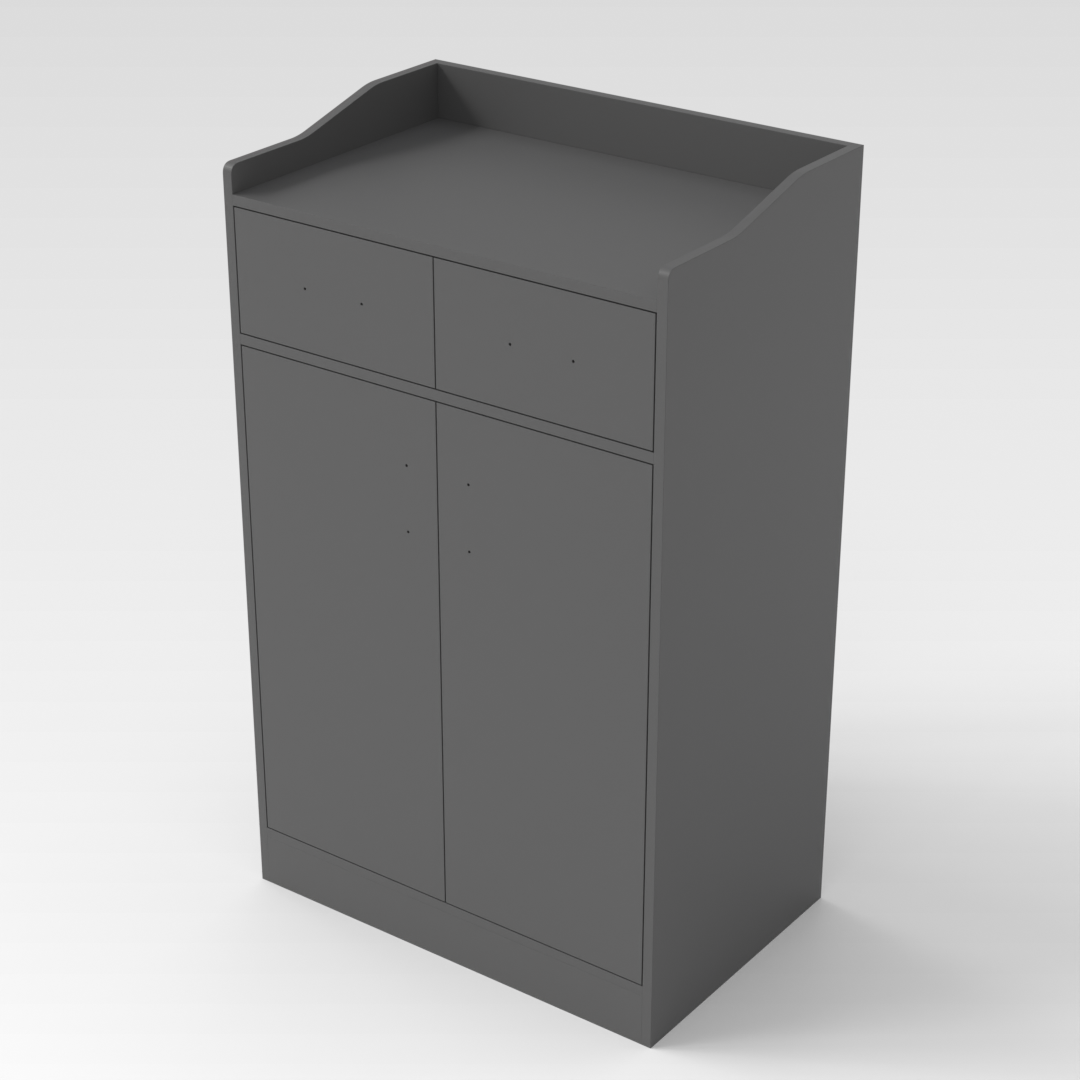 Sky Gray Shoe Cabinet