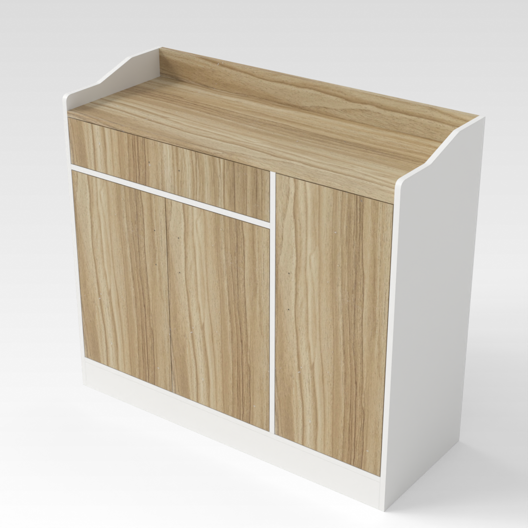Country Oak & Warm White Sideboard