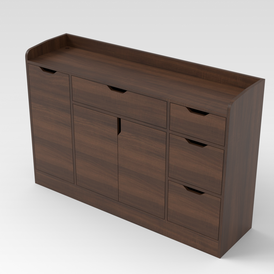 Prairie Oak Shoe Cabinet