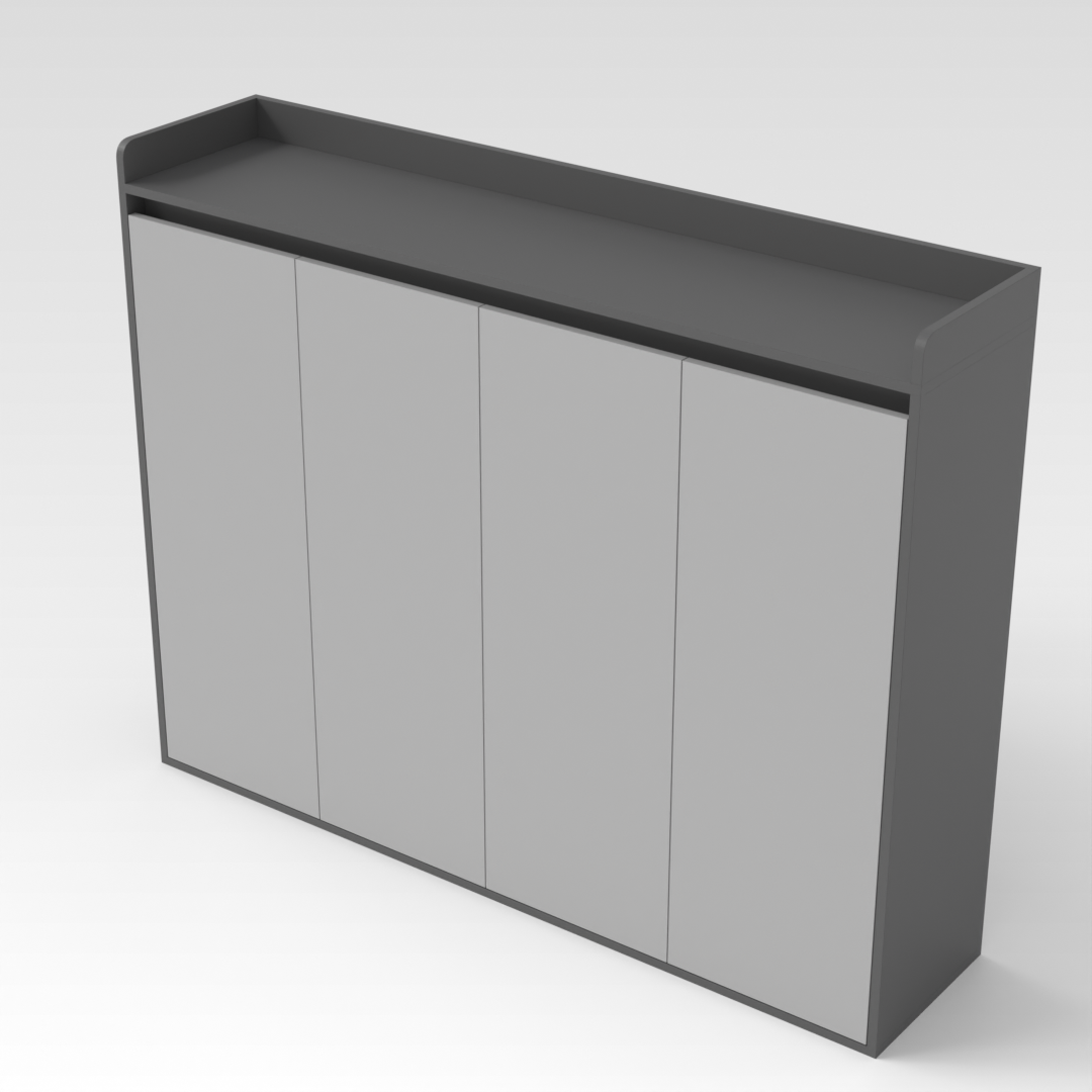 Sky Gray & Light Gray Shoe Cabinet