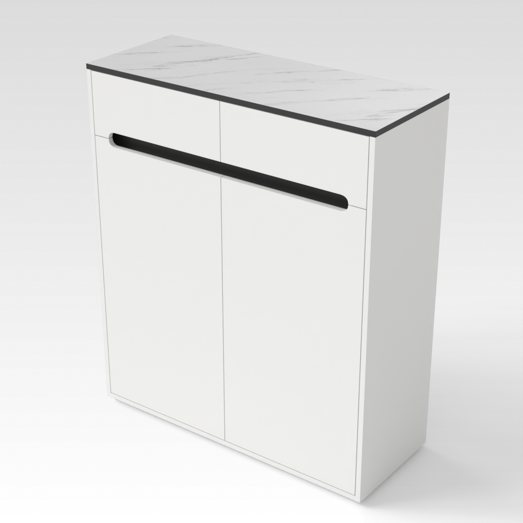 Warm White Shoe Cabinet
