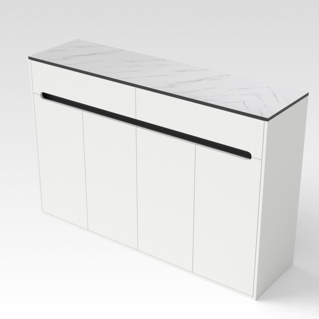 Warm White Shoe Cabinet