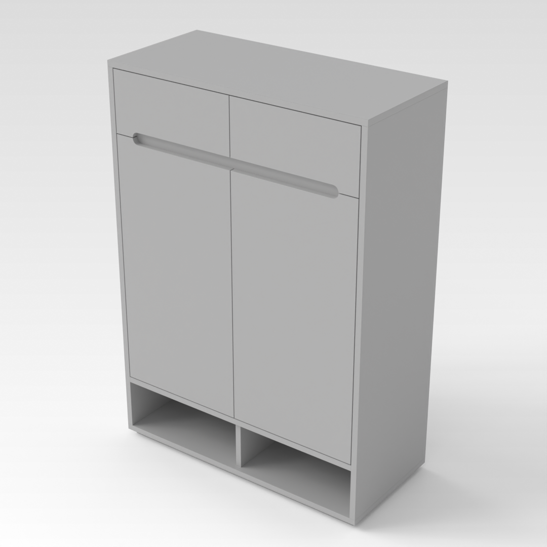 Light Gray Shoe Cabinet