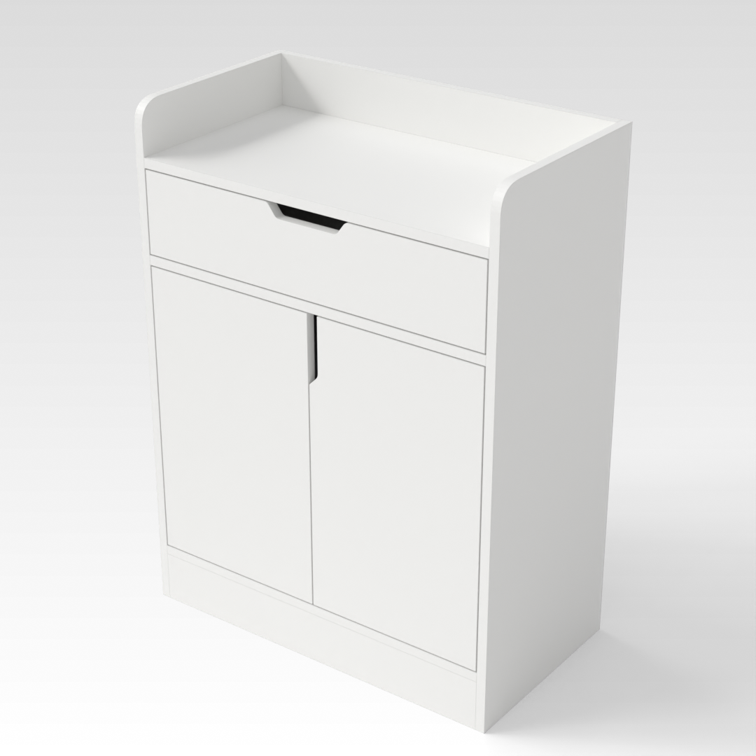 Warm White Shoe Cabinet